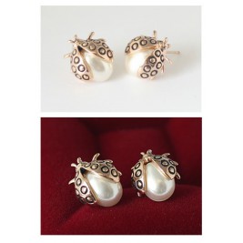 Earrings Ladybugs rose gold